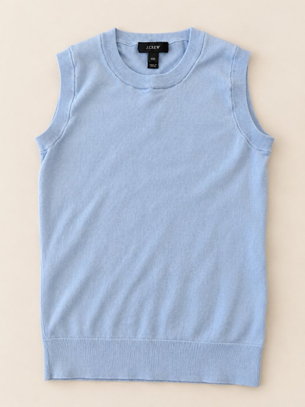 J.Crew Light Blue Sleeveless Knit Sweater Shell Top XXS